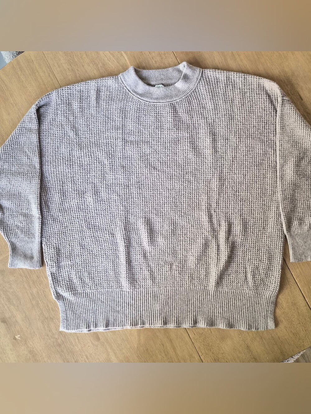 Aerie Cozyup Waffle Crew Sweater In Oat